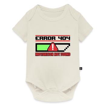 Fehler 404: MOTIVATION NICHT GEFUNDEN - Baby Premium Kurzarmbody - Naturweiß - Vorne