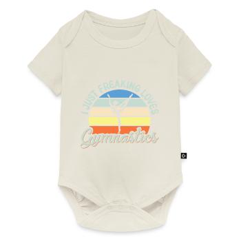 Gymnastik Training Fitness Gym - Baby Premium Kurzarmbody - Naturweiß - Vorne