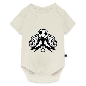 foot lion logo ballon sport 1 0 - Body à manches courtes Premium Bébé - blanc cassé - Devant