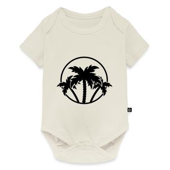 palms icon circle - Baby Premium short-sleeve bodysuit - off white - Front