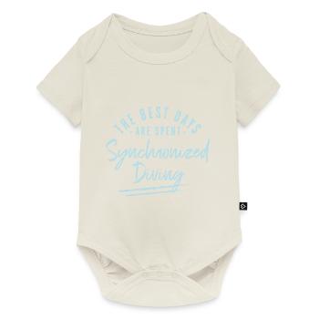 Les meilleures journées se passent en plongée synchronisée - Body à manches courtes Premium Bébé - blanc cassé - Devant