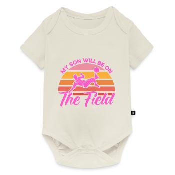 Sports Fan Football Mama Football Gift - Baby Premium short-sleeve bodysuit - off white - Front