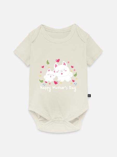 happy Mothersday - Baby Premium Kurzarmbody - Naturweiß