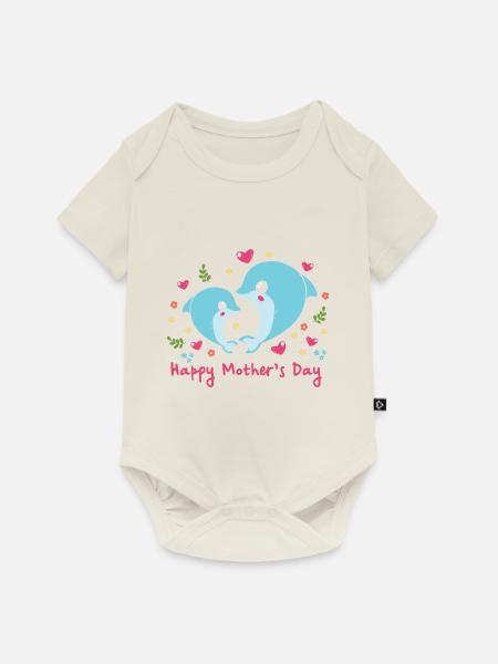 happy Mothersday - Baby Premium Kurzarmbody - Naturweiß
