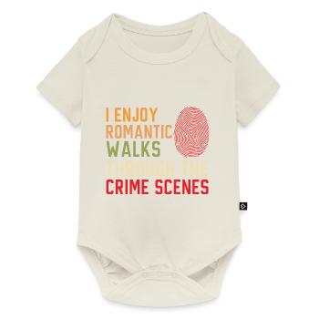 J’aime les promenades romantiques par l’acte - Body à manches courtes Premium Bébé - blanc cassé - Devant