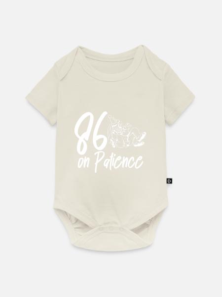 86 On Patience 2 - Baby Premium Kurzarmbody - Naturweiß