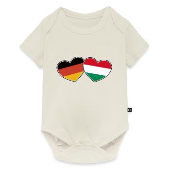 German Hungarian Friendship - Gift - Baby Premium short-sleeve bodysuit - off white - Front