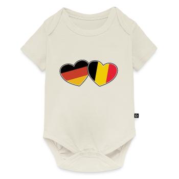 German Belgian Friendship - Gift - Baby Premium short-sleeve bodysuit - off white - Front