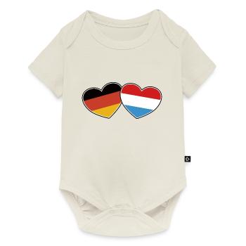 German Luxembourgish Friendship - Gift - Baby Premium short-sleeve bodysuit - off white - Front