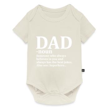 Dad Dad Term Explanation Superhero Father's Day Gesc - Baby Premium short-sleeve bodysuit - off white - Front