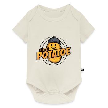 Funny Potato with Baseball Cap Vegan Vegetarian - Baby Premium short-sleeve bodysuit - off white - Front