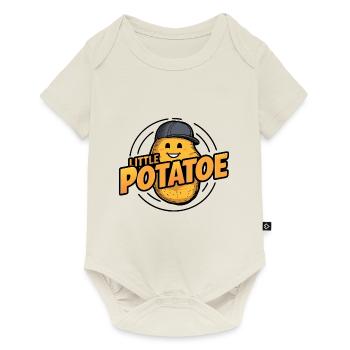 Funny Potato with Baseball Cap Vegan Vegetarian - Baby Premium short-sleeve bodysuit - off white - Front