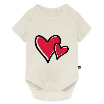 heart symbol - Baby Premium short-sleeve bodysuit - off white - Front