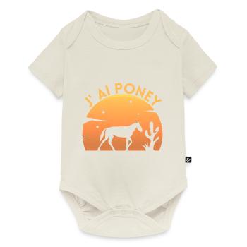 I have pony - cavalier gift idea - Baby Premium short-sleeve bodysuit - off white - Front