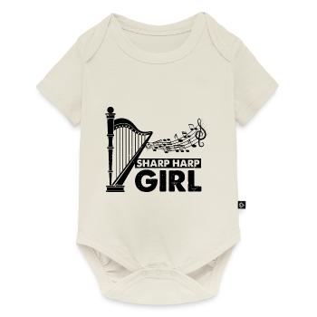Harp design for harpist and harp player - Baby Premium short-sleeve bodysuit - off white - Front