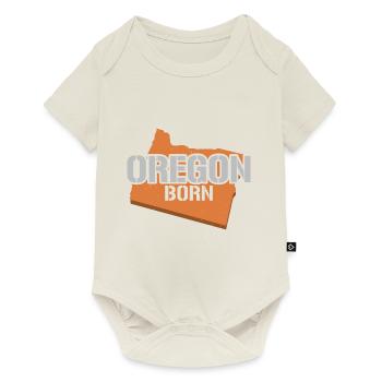 Oregon Né États-Unis État d’Amérique Voyage Oregonian - Body à manches courtes Premium Bébé - blanc cassé - Devant