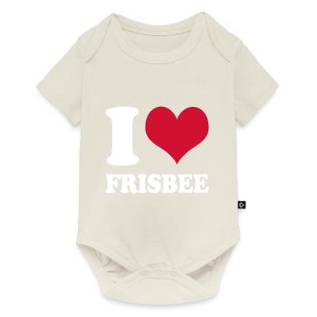 I Love Frisbee Disc Golf - Baby Premium short-sleeve bodysuit - off white - Front