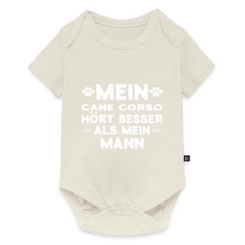 Cane Corso Ehemann - Baby Premium Kurzarmbody - Naturweiß - Vorne