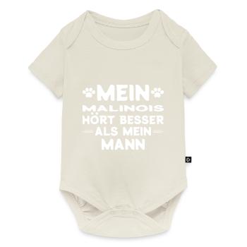 Malinois Ehemann - Baby Premium Kurzarmbody - Naturweiß - Vorne