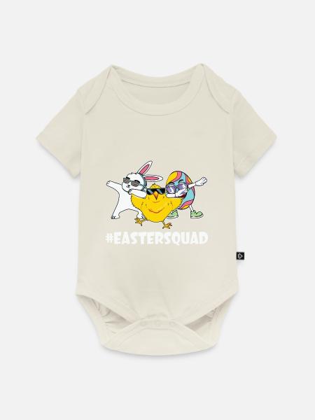 Osterfest Osterhase Ostereier - Baby Premium Kurzarmbody - Naturweiß