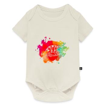 Chameleon Retro - Baby Premium short-sleeve bodysuit - off white - Front