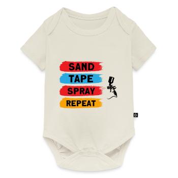 Vehicle Painters Grinding Adhesive Tape Spraying Wied - Baby Premium short-sleeve bodysuit - off white - Front