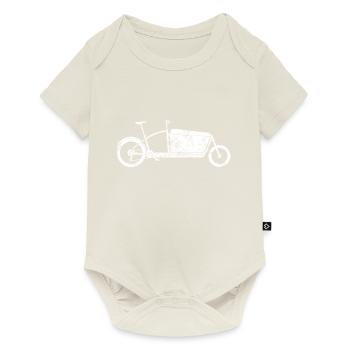 Cool parents ride cargo bikes - Baby Premium short-sleeve bodysuit - off white - Front
