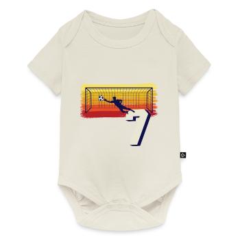 Fußball Torwart 7. Geburtstag Keeper - Baby Premium Kurzarmbody - Naturweiß - Vorne
