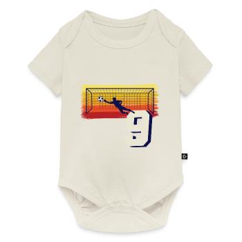 Fußball Torwart 9. Geburtstag Keeper - Baby Premium Kurzarmbody - Naturweiß - Vorne