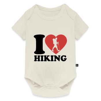 J’aime la randonnée - Coeur - Hobby - Body à manches courtes Premium Bébé - blanc cassé - Devant