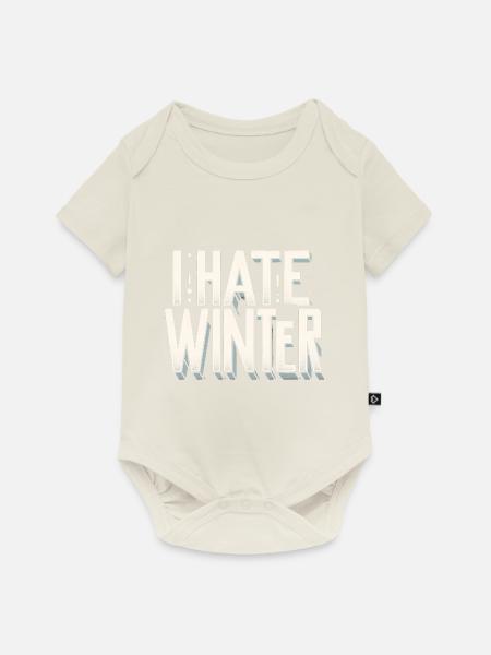 I Hate Winter 10 - Baby Premium Kurzarmbody - Naturweiß