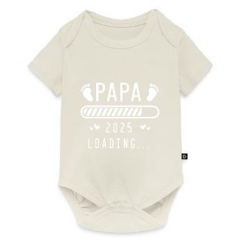 Papa 2025 werdener Vater Vati Geschenk - Baby Premium Kurzarmbody - Naturweiß - Vorne