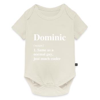 Dominic Définition Cool Nom Dicton Cadeau - Body à manches courtes Premium Bébé - blanc cassé - Devant