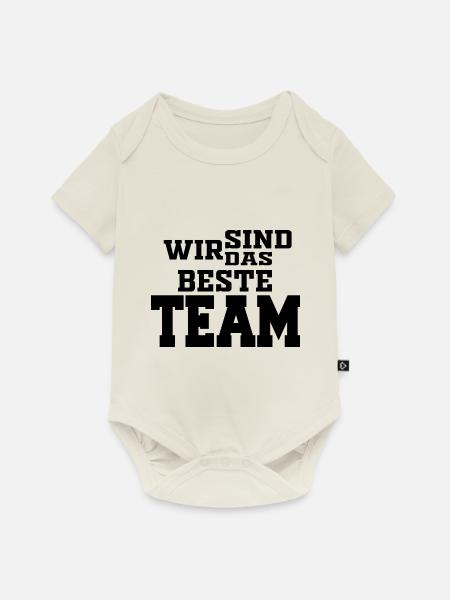 TEAM - Baby Premium Kurzarmbody - Naturweiß