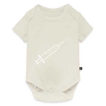 Medizinische Spritze mit Nadel Grafik weiß - Baby Premium Kurzarmbody - Naturweiß - Vorne
