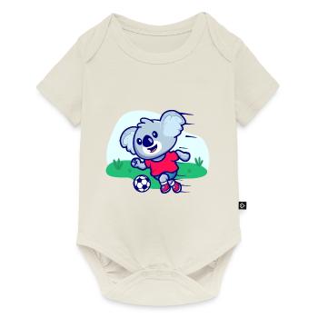 Football enfants Koala I drôle animaux | Sport - Body à manches courtes Premium Bébé - blanc cassé - Devant