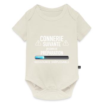 Connerie en préparation - Body à manches courtes Premium Bébé - blanc cassé - Devant