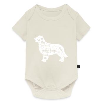 Golden Retriever Therapeut Hat Vier Beine Witzige - Baby Premium Kurzarmbody - Naturweiß - Vorne