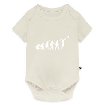 Evolution - Volleyball - Volleyballer - Baby Premium Kurzarmbody - Naturweiß - Vorne