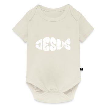 Jésus - Poisson - Amour - Croyants - Don - Body à manches courtes Premium Bébé - blanc cassé - Devant