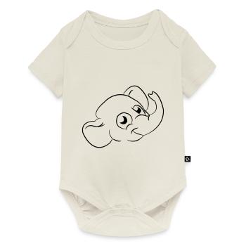 elephant - Baby Premium short-sleeve bodysuit - off white - Front