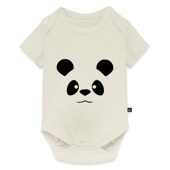Cute panda - funny animal design - Baby Premium short-sleeve bodysuit - off white - Front