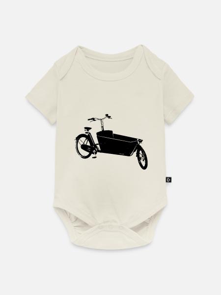 Lastenrad - Baby Premium Kurzarmbody - Naturweiß