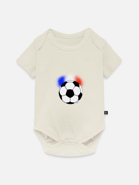 Frankreich Fußball - Baby Premium Kurzarmbody - Naturweiß