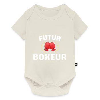 Futur Boxeur - Body à manches courtes Premium Bébé - blanc cassé - Devant