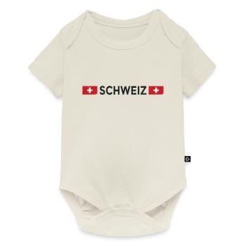 Maillot Suisse Football Fan Drapeau Suisse - Body à manches courtes Premium Bébé - blanc cassé - Devant