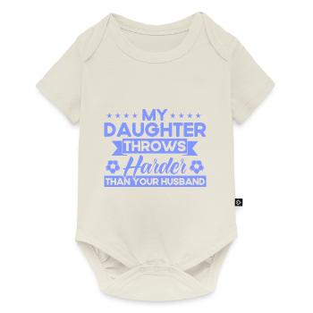 Fille Fan de sport Maman Cadeau - Body à manches courtes Premium Bébé - blanc cassé - Devant