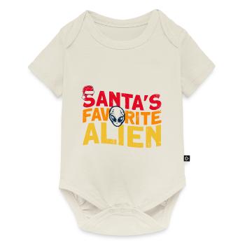 L’extraterrestre préféré du Père Noël, Alien Gesch - Body à manches courtes Premium Bébé - blanc cassé - Devant