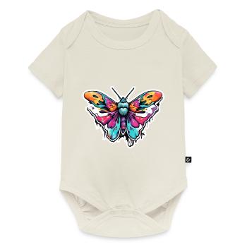 Papillon de nuit / Animal / Insecte / Larve / Ravageur - Body à manches courtes Premium Bébé - blanc cassé - Devant