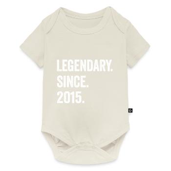9e anniversaire 9 ans Légendaire depuis 2015 - Body à manches courtes Premium Bébé - blanc cassé - Devant